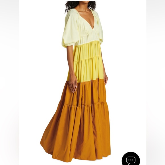 STAUD Dresses & Skirts - NWT Staud Meadow Colorblock Maxi Dress in Sunbleached Wallflower Honey 🌼🍯